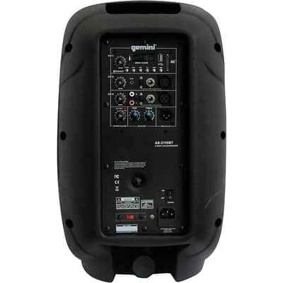 Gemini Sound AS-2110BT Active 10 Inch Woofer 1000W Watt DJ Monitor Powered Amplified PA Speakers System With Bluetooth, Wireless Stereo Pairing Onboard 2 Channel Mixer, Handles and Portable Fly Points image 6
