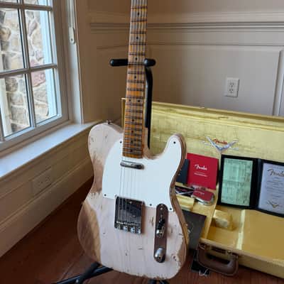 2025 Fender Custom Shop '57 Telecaster Super Heavy Relic LR25 Limited Edition - Aged Dirty White Blonde image 3