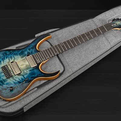 Mayones Duvell 7 Elite Curly Poplar - Turquoise Iris image 3
