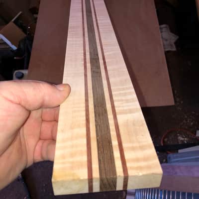 Laminated neck blank with scarf joint long for Bass or Guitar image 3