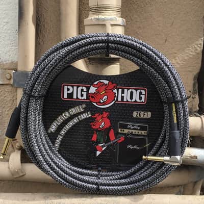 Pig Hog Vintage Serie Instrumentenkabel, Amplifier Grill, 3m/10ft, 6.35 (1/4”) auf 6.35 (1/4”), Hochwertige Qualität, Gewebt, Winkelstecker image 2