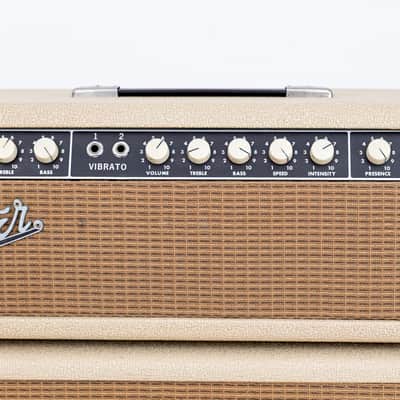 1963 Fender Bandmaster Vintage Pre-CBS Tube Amp Blonde w/ 2x12 Cab, Oxford 12L6 image 3