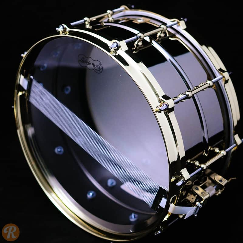 Ludwig LB417BT "Brass On Brass" Black Beauty 6.5x14" Snare Drum with Brass Hardware image 5
