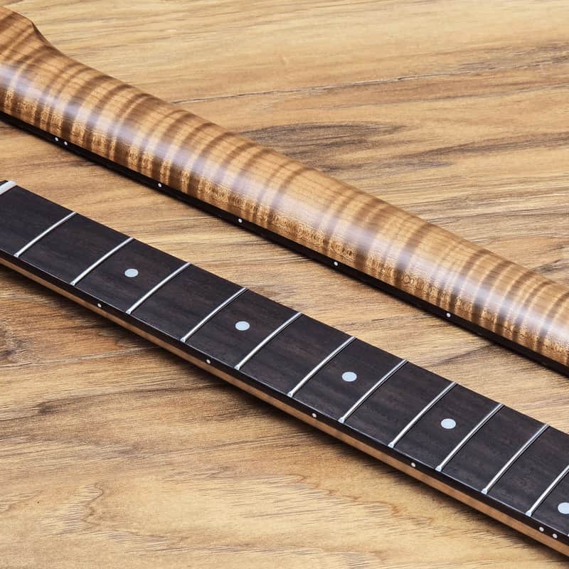 Stratocaster Compatible Roasted Flame Maple and Rosewood Guitar Neck Satin image 1