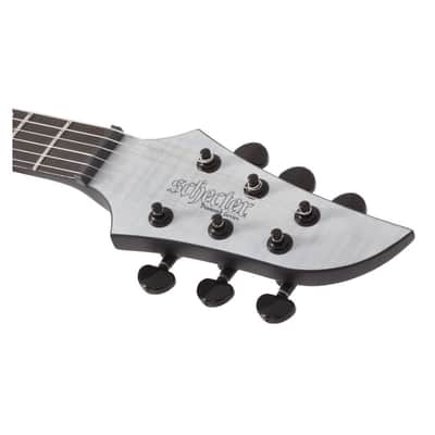 Schecter KM-6 MK-III Keith Merrow Legacy 6-String Right-Handed Electric Guitar with Ebony Fretboard and Ultra-Thin ‘C’ Neck (Transparent White Satin) image 5