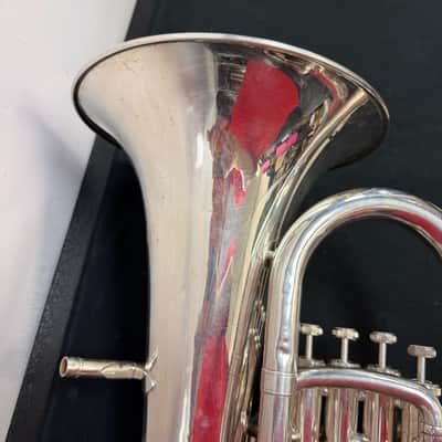 Used Yamaha YEP-321 Silver 4-Valve Bb Euphonium with SKB 375 Case Just Serviced image 14