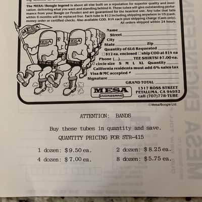 Mesa Boogie Mk II-B Schematic and Letter to Dealer 80’s image 9