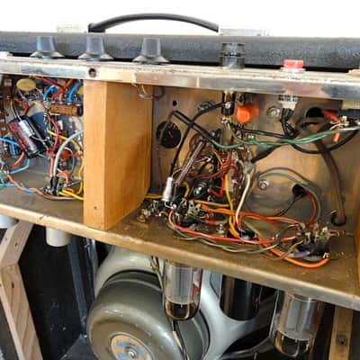 1965 Harmony H420 Vintage Valco Made Tube Amp Supro Thunderbolt Variant image 10