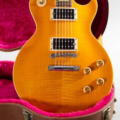 1999 Gibson Les Paul Classic Plus – Trans Amber, Slim ’60s Neck, OHSC image 3