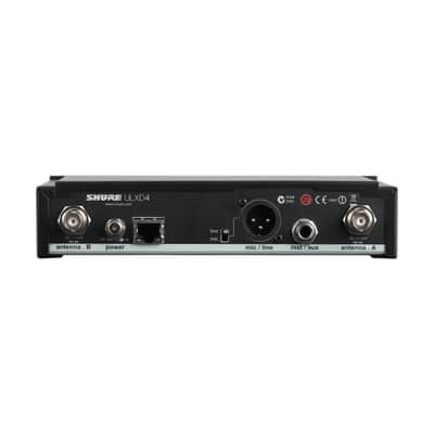 Shure ULXD4=-V50 Single Digital Wireless Receiver with PS41US Power Supply, 1/2 Wave Antenna and Rack Mounting Hardware image 2