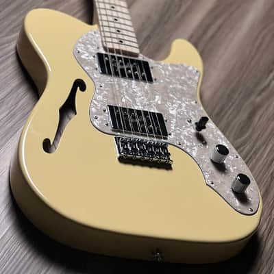 Fender Japan MIJ FSR Collection Traditional 70s Telecaster Thinline with Maple FB in Vintage White image 6