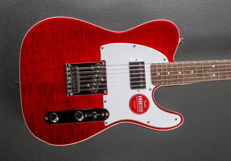 Squier Affinity Series Telecaster FMT SH - Crimson Red Transparent w/Indian Laurel image 1