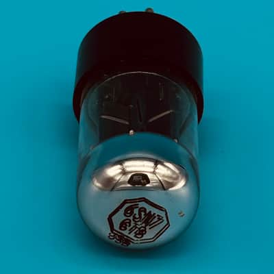 1950s Sylvania 6SN7GTB Vintage Chrome Top Black Plate Airline Preamp Tube! T303 image 5