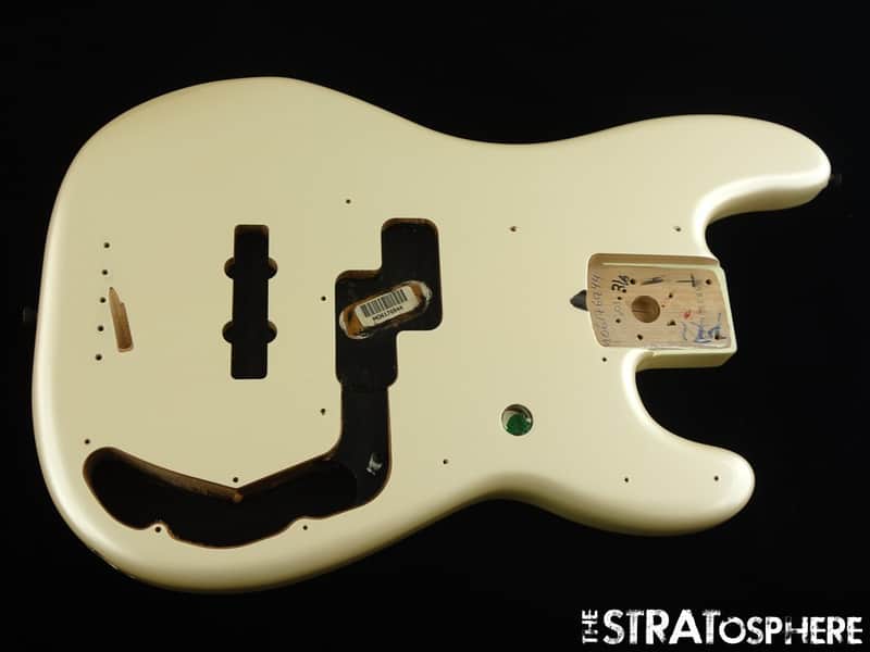 Fender Duff McKagan Deluxe Precision BASS BODY P Bass Guitar Part Olympic Pearl image 1