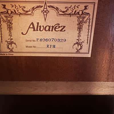 Alvarez  RF8  - Natural Acoustic Guitar with Hardcase image 3