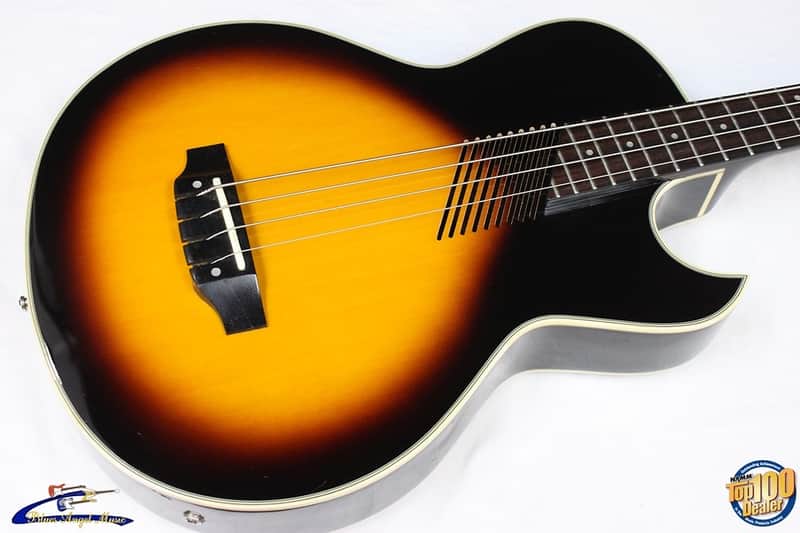 Washburn AB10 Acoustic-Electric 4-String Bass, Vintage Sunburst #12943 image 1