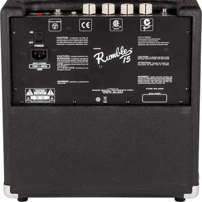 Fender Rumble 15 (V3), 120V, Black/Silver image 5