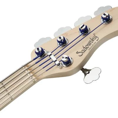 Sadowsky MetroLine 24-Fret Modern Bass-Swamp Ash Body-5 String-Burgundy Burst Transparent Satin image 7