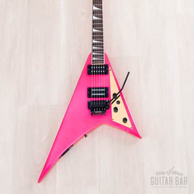 1991 Fernandes JS Limited Edition Randy Rhoads V Hot Pink Metalflake w/ Floyd Rose, Japan image 2