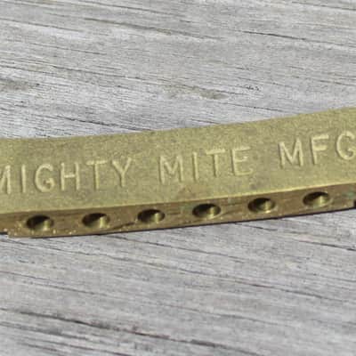 Vintage 1970's Mighty Mite Tailpiece Brass Les Paul ES SG Stop Tail image 2