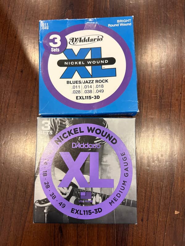 D'Addario EXL115 Nickel Wound Medium / Blues-Jazz Rock Electric Guitar Strings, 11-49 2000 - 2020 - Nickel-6 Sets image 1