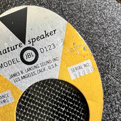 Vintage JBL D123 12” 8ohm speaker image 3