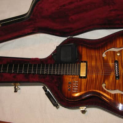 Godin Multiac Jazz SA Lighburst with OHSC, strap | Reverb