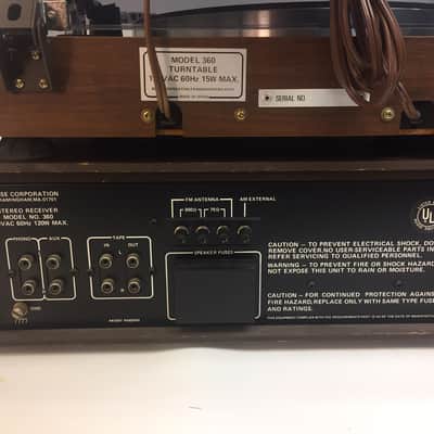 Complete Vintage Bose 360 HIFI Soundsystem- Turntable, Receiver & Speakers 1970s image 10