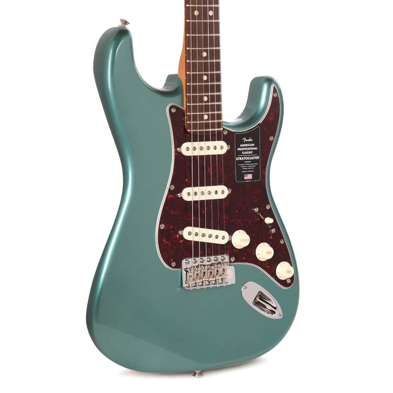 Fender American Professional Classic Stratocaster Faded Sherwood Green Metallic image 1
