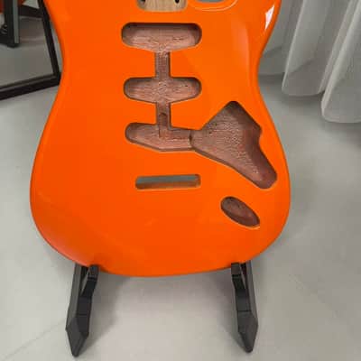 1 Orange gloss SSS Alder wood Strat Electric guitar body single single single image 1