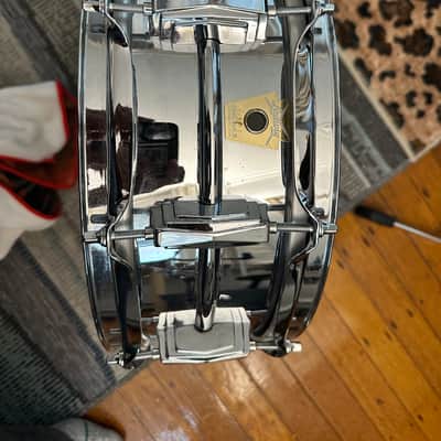 Ludwig LB400B Brass Edition Supraphonic 5x14" 10-Lug Snare Drum 1994 - 2019 - Chrome-Plated image 4