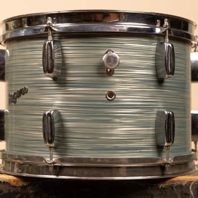 1960s Rogers 9x13 Sky Blue Ripple Pearl Tom image 2