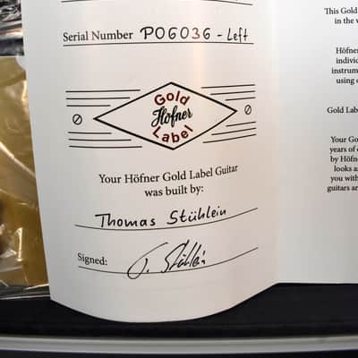 2013 Hofner Bass GL-VB-60-WR Lefty Red in German made Gold label with OHSC #6036 image 11