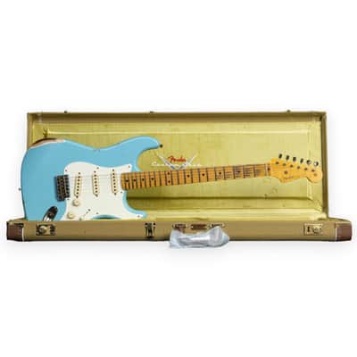Fender Custom Shop 1955 Stratocaster Relic MN Daphne Blue image 8