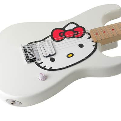 New Squier Hello Kitty Stratocaster White w/Hello Kitty Graphics #CYKF25005032 image 2