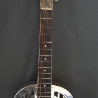 1937 National ''Exploding Palm Tree'' Tricone Square Neck Resonator Guitar image 13
