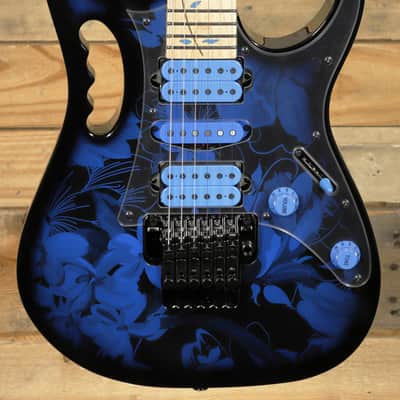 Ibanez JEM77P Steve Vai Electric Guitar Blue Floral Pattern  w/ Gigbag image 2