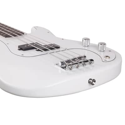 Glarry GP Electric Bass Guitar White Bass + Bag + Strap + Amp Wire + Plectrum + Spanner Tool image 7