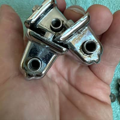 Rogers 6 Beavertail Vintage Tom Drum Lugs - part # 609322 - Lot #01 60s 70s - Chrome image 8
