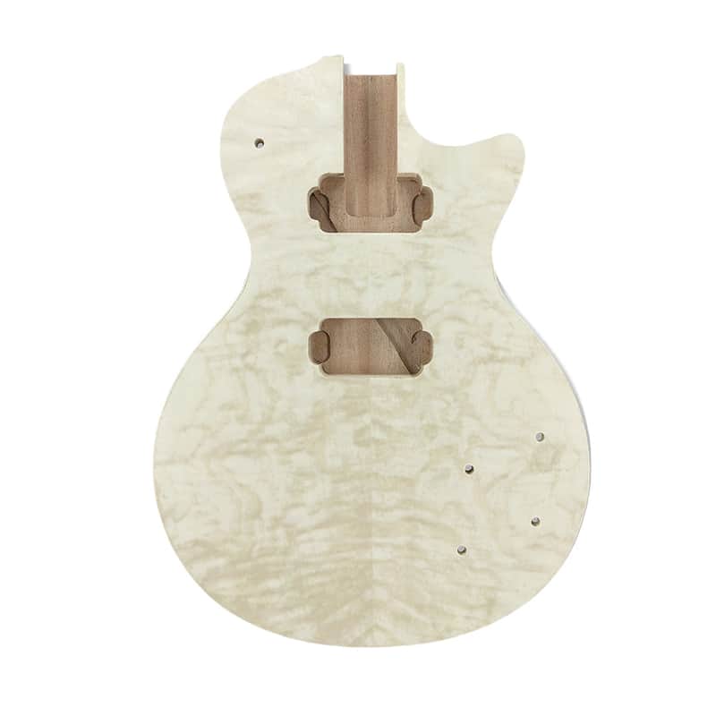 Mahogany Guitar Body Replacement for LP Style Guitar Body with Quilted Maple image 1