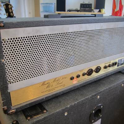 Marshall JCM 800 Lead Series Amp & JCM 800 Lead-1960 Cabinet All Original-Circa-1985-Black Vinyl Brown Grill Cloth image 15