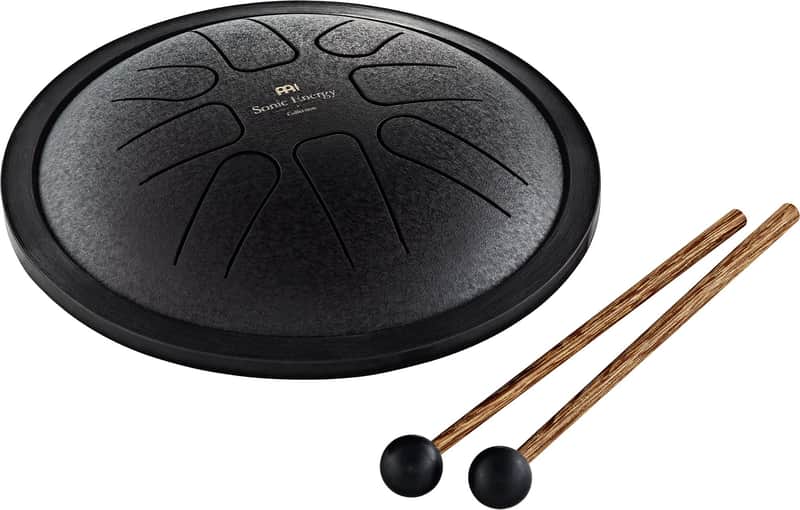 MEINL Sonic Energy Small Steel 7" Tongue Drum - F Minor/8 Notes/440Hz - Black image 1