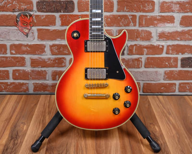 Gibson Les Paul Custom Plain Maple Top Cherry Sunburst 1975 w/OHSC (Refret/Mods) image 1