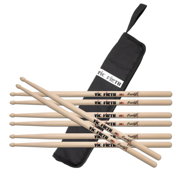 Vic Firth FS5B Bundle 4 Pairs Includes Essential Stick Bag image 1