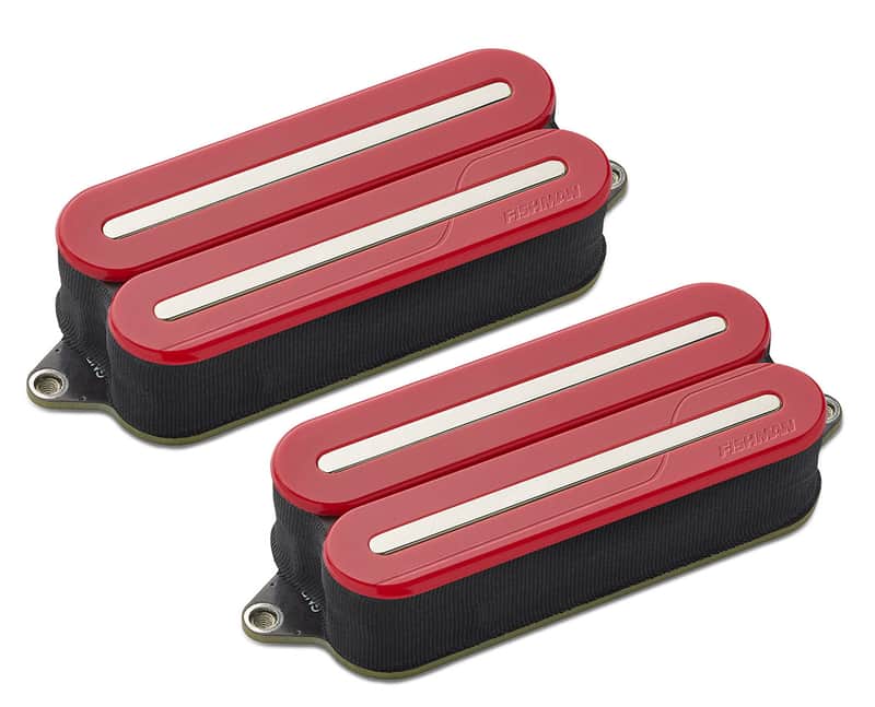 Fishman Fluence Open Core Modern 7-Str Set - Red w/Nickel Blades - Open Box image 1