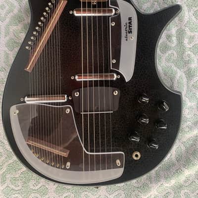 Jerry Jones Guitars 2007 Electric Sitar with custom hard case - Black Crackle image 3