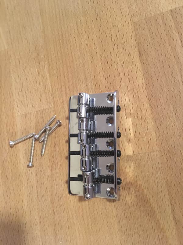 Fender Bass Bridge from Mustang PJ Bass 2017 chrome image 1