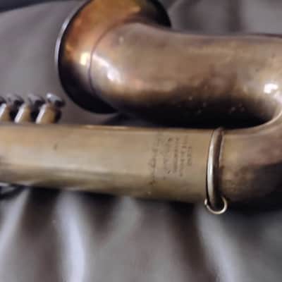 Couesnon Goofus 1924 Unlacquered Brass Queenophone Antique image 7