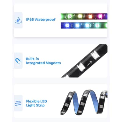 Pc Addressable Rgb Led Strip Lights Magnetic Led Light Strip For Pc Case Diy Lighting 5V 3-Pin Argb Headers 14In 2Pcs 42 Leds Compatible With Asus Aura Gigabyte Fusion Msi Mystic Motherboard image 4