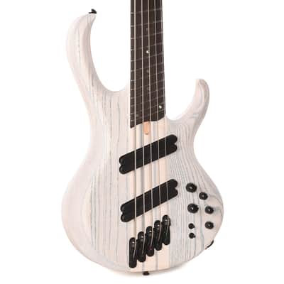 Ibanez BTB865MSTWF BTB Bass Workshop 5-String Electric Bass Multi scale Transparent White Flat image 1
